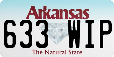 AR license plate 633WIP