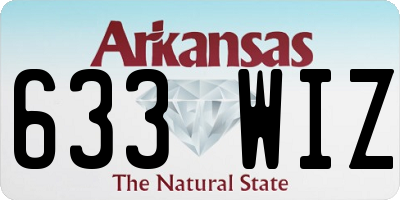 AR license plate 633WIZ