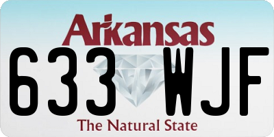 AR license plate 633WJF