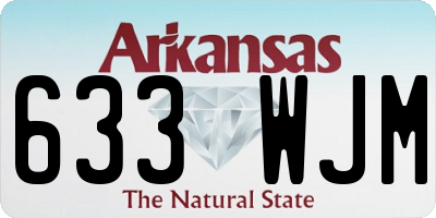 AR license plate 633WJM