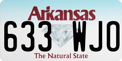 AR license plate 633WJO