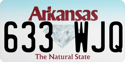 AR license plate 633WJQ