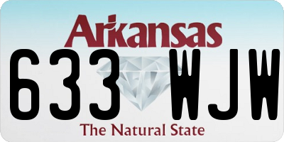 AR license plate 633WJW