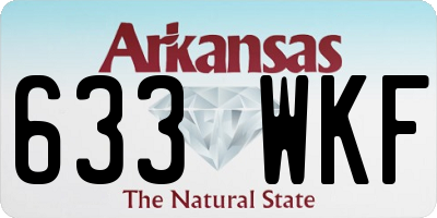 AR license plate 633WKF