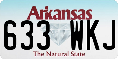 AR license plate 633WKJ
