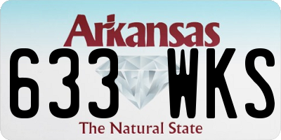 AR license plate 633WKS