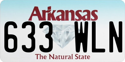 AR license plate 633WLN