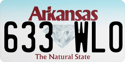AR license plate 633WLO