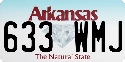 AR license plate 633WMJ