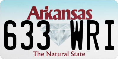 AR license plate 633WRI