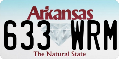 AR license plate 633WRM