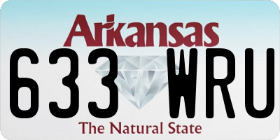 AR license plate 633WRU