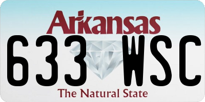 AR license plate 633WSC