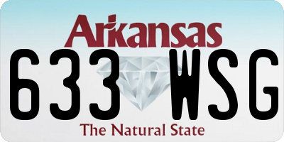 AR license plate 633WSG