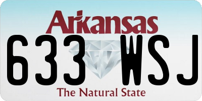AR license plate 633WSJ