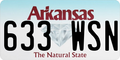 AR license plate 633WSN
