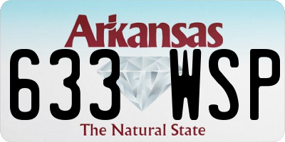AR license plate 633WSP