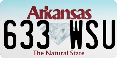 AR license plate 633WSU