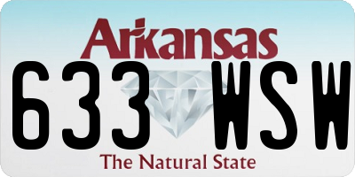AR license plate 633WSW
