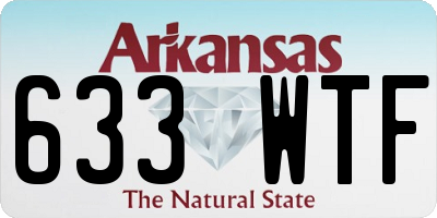 AR license plate 633WTF