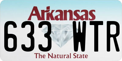 AR license plate 633WTR