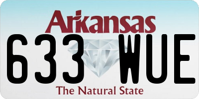 AR license plate 633WUE