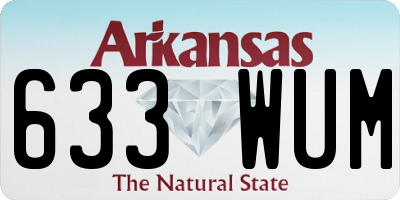 AR license plate 633WUM