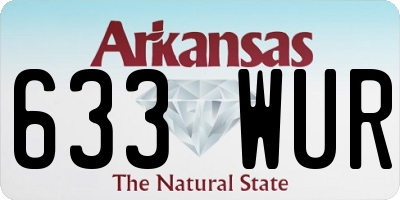 AR license plate 633WUR