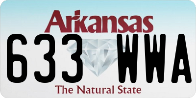 AR license plate 633WWA