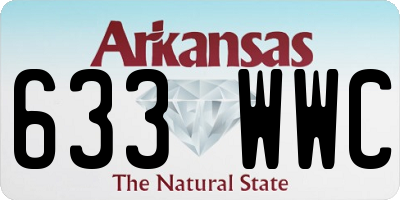 AR license plate 633WWC