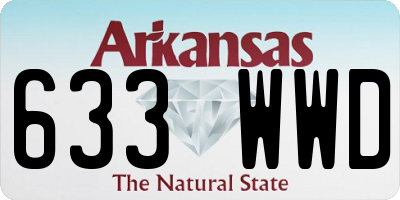 AR license plate 633WWD