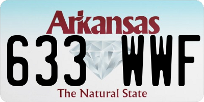 AR license plate 633WWF