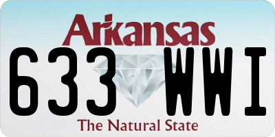 AR license plate 633WWI