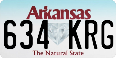 AR license plate 634KRG