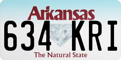 AR license plate 634KRI