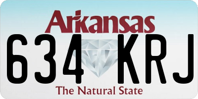 AR license plate 634KRJ