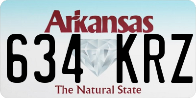 AR license plate 634KRZ