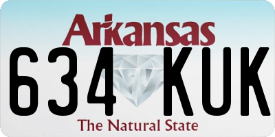 AR license plate 634KUK