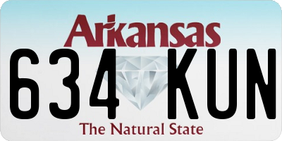 AR license plate 634KUN