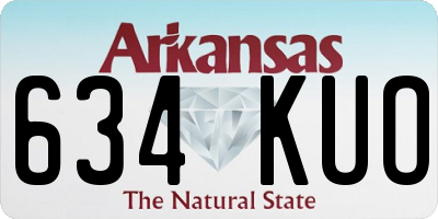 AR license plate 634KUO