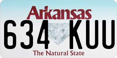 AR license plate 634KUU