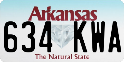 AR license plate 634KWA