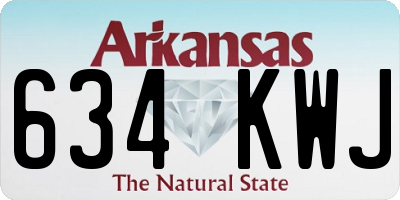 AR license plate 634KWJ
