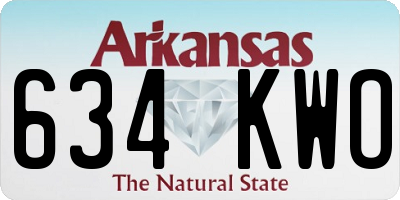 AR license plate 634KWO