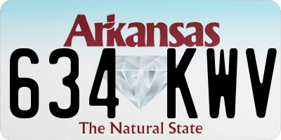 AR license plate 634KWV