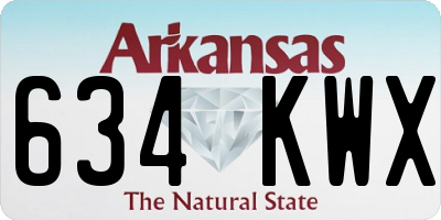 AR license plate 634KWX