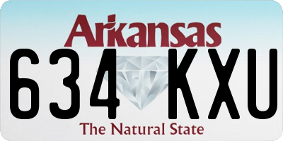 AR license plate 634KXU