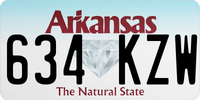AR license plate 634KZW
