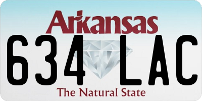 AR license plate 634LAC