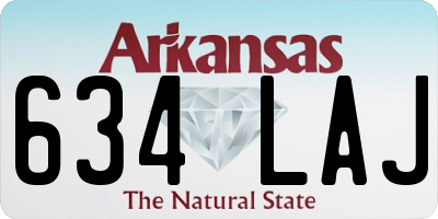 AR license plate 634LAJ
